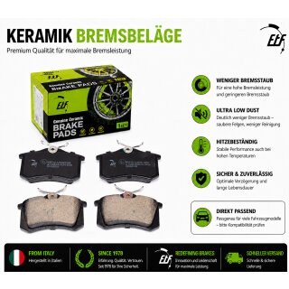 ETF Keramik Bremsbeläge hinten Set VW Golf 2 3 Corrado Passat 191698451A