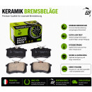 ETF Keramik Bremsbeläge hinten Set VW Golf 2 3...