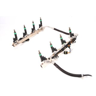 Einspritzleiste Einspritzventil mit Kabelsatz BMW 6er E63 Coupe 650i 7525721